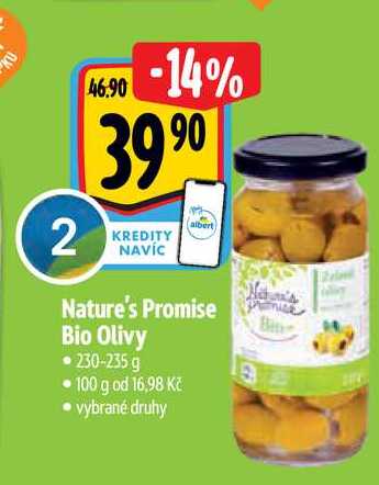 Nature's Promise Bio Olivy 230-235 g 