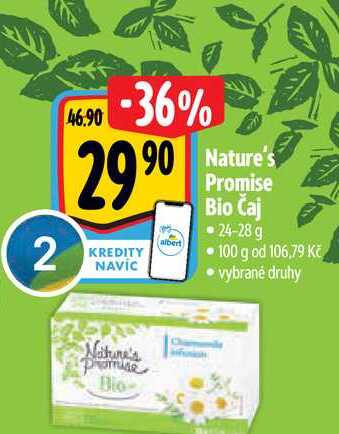 Nature's Promise Bio Čaj 24-28 g vybrané druhy  