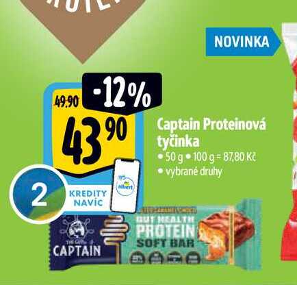 Captain Proteinová tyčinka 50 g vybrané druhy 