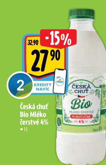 Česká chuť Bio Mléko čerstvé 4% 1l