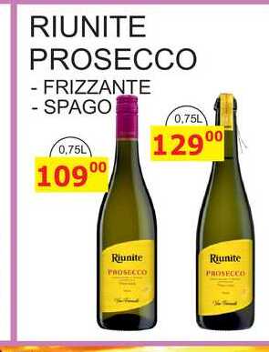 RIUNITE PROSECCO FRIZZANTE - SPAGO 0,75L 