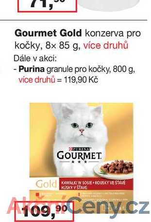 Gourmet Gold konzerva pro kočky, 8x 85 G