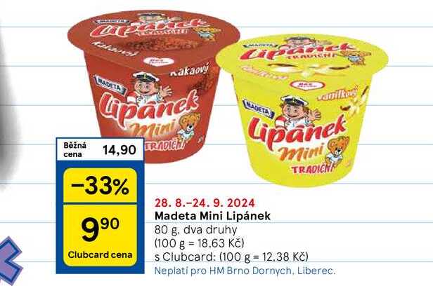 Madeta Mini Lipánek, 80 g