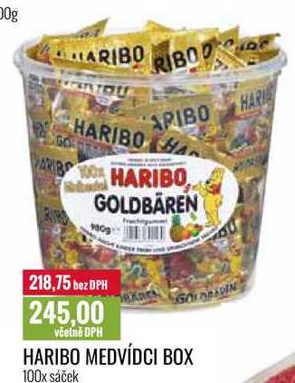 HARIBO MEDVÍDCI BOX 100x sáček