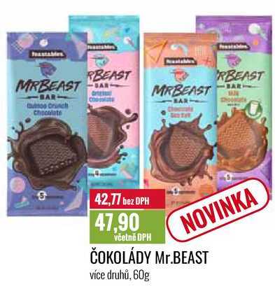 ČOKOLÁDY Mr.BEAST 60g 