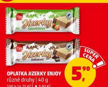 OPLATKA JIZERKY ENJOY různé druhy, 40 g 