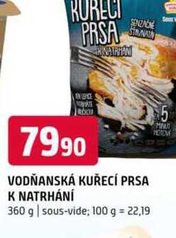 Vodńanská kuřecí prsa k natrhání 360 g 