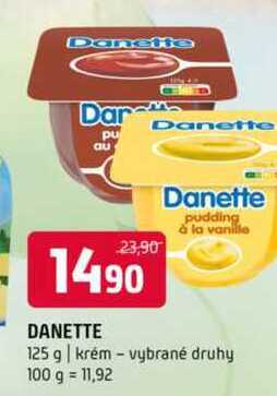 Danette pudding 125 g krém vybrané druhy 