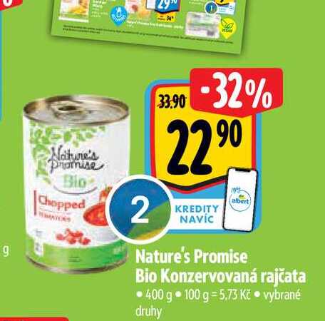   Nature's Promise Bio Konzervovaná rajčata 400 g  