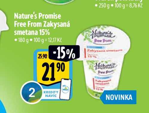 Nature's Promise Free From Zakysaná smetana 15% • 180 g