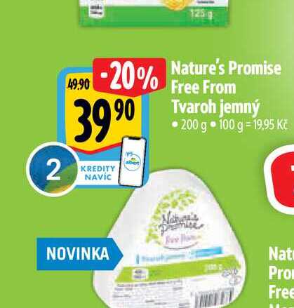   Nature's Promise Free From Tvaroh jemný 200 g 