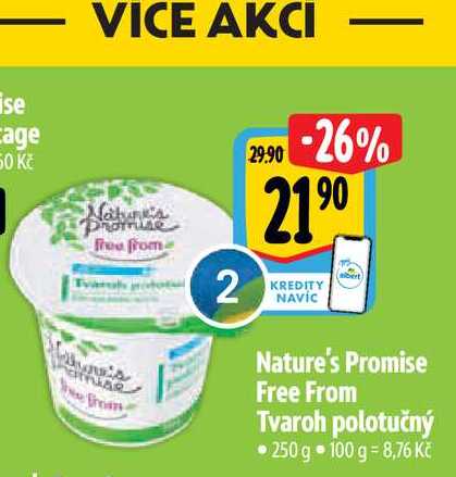   Nature's Promise Free From Tvaroh polotučný • 250 g  