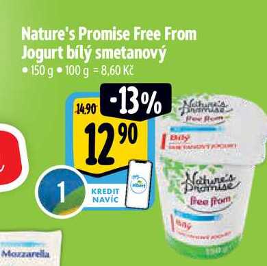 Nature's Promise Free From Jogurt bílý smetanový 150 g 