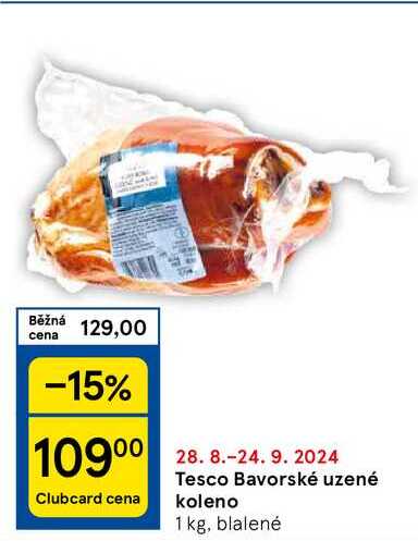 Tesco Bavorské uzené koleno, 1 kg, blalené 