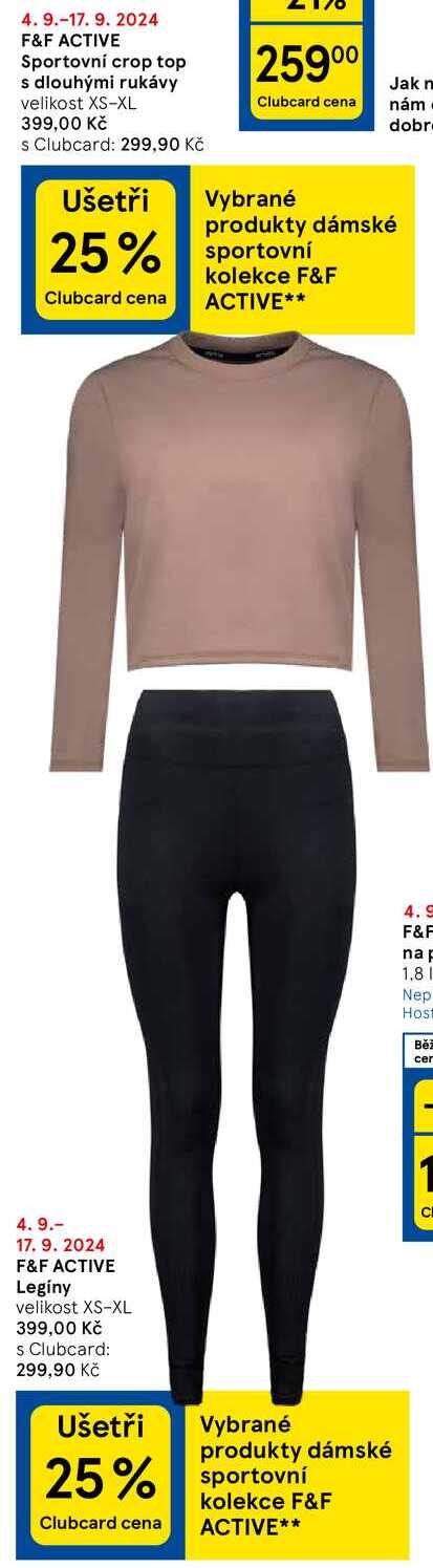 F&F ACTIVE Sportovní crop top s dlouhými rukávy velikost, XS-XL