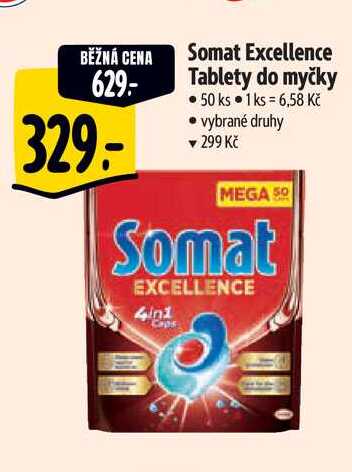   Somat Excellence Tablety do myčky • 50 ks 