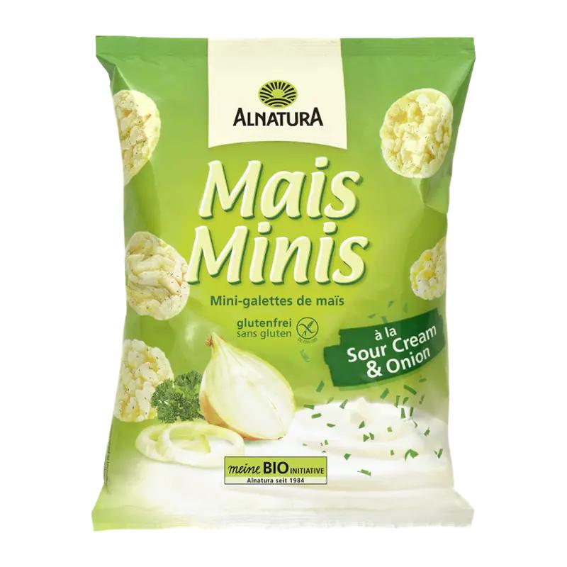 Alnatura BIO Kukuřičné mini chlebíčky Smetana a cibule, 50 g