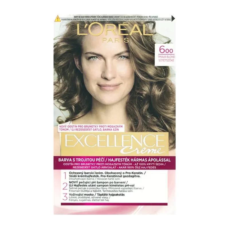 L'Oréal Barva na vlasy Excellence Creme 600 tmavá blond, 1 ks