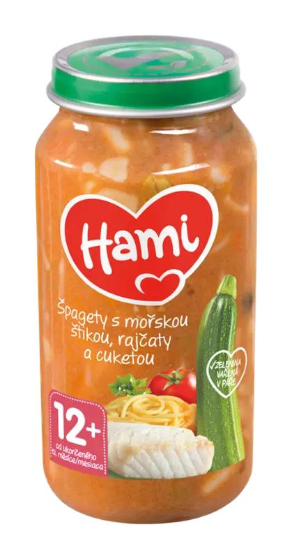 Hami Příkrm špagety s mořskou štikou, rajčaty a cuketou, 250 g