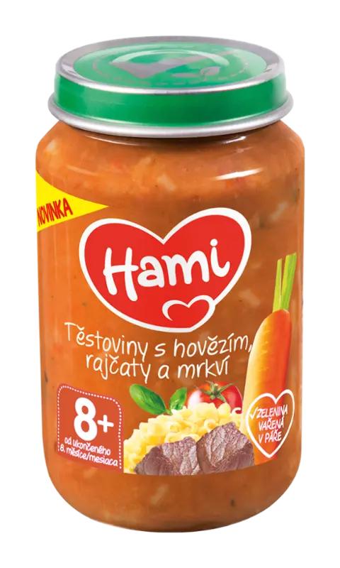 Hami Těstoviny s hovězím, rajčaty a mrkví, 200 g