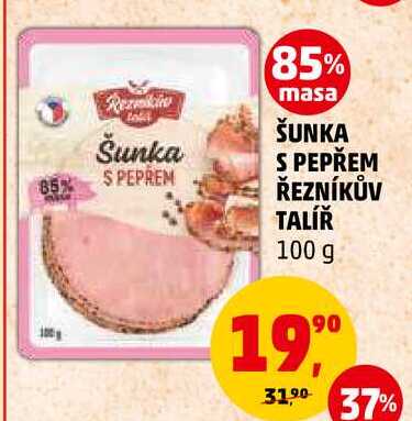 ŠUNKA S PEPŘEM ŘEZNÍKŮV TALÍŘ, 100 g 