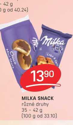 MILKA SNACK různé druhy 35 - 42 g