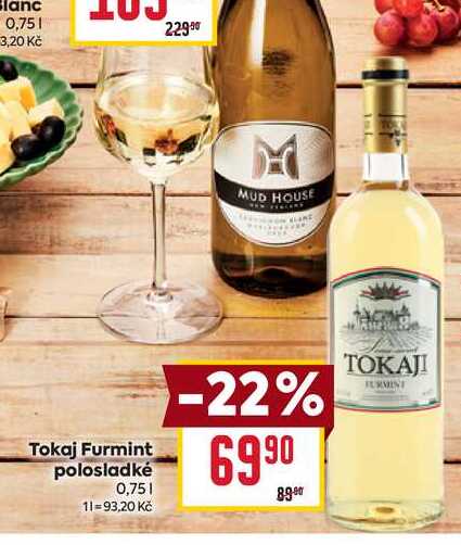 Tokaj Furmint polosladké 0,75l