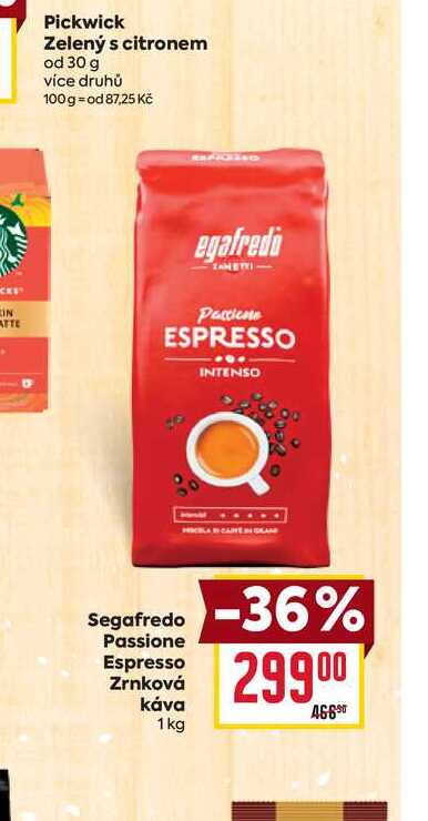 Segafredo Passione Espresso Zrnková Κάνα 1kg