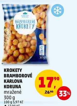 KROKETY BRAMBOROVÉ KARLOVA KORUNA mražené, 300 g 