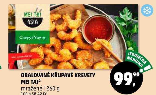  OBALOVANÉ KŘUPAVÉ KREVETY MEI TAI mražené, 260 g 