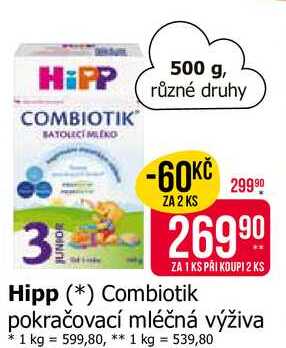 Hipp Combiotik pokračovací mléčná výživa 500g