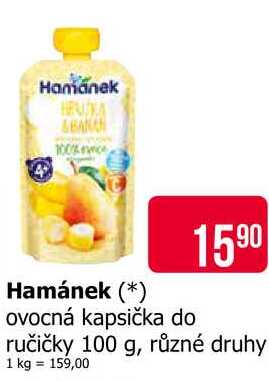 Hamánek ovocná kapsička do ručičky 100 g