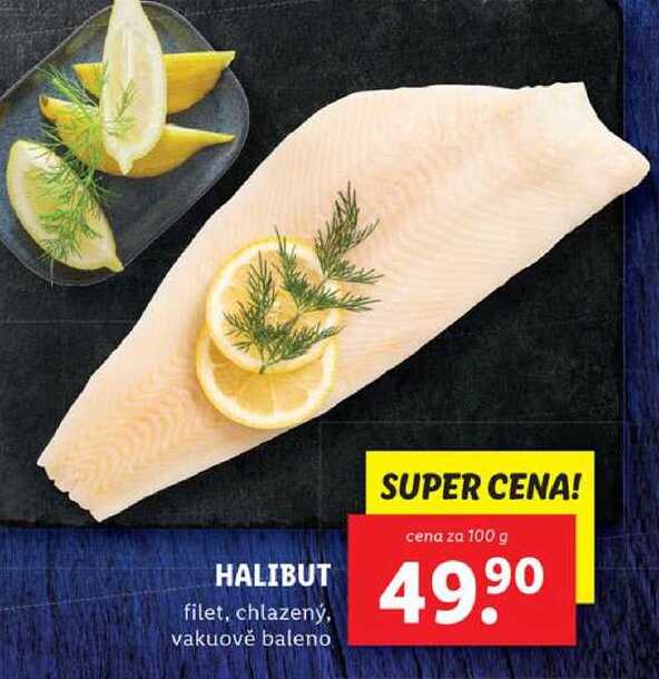 HALIBUT, cena za 100 g