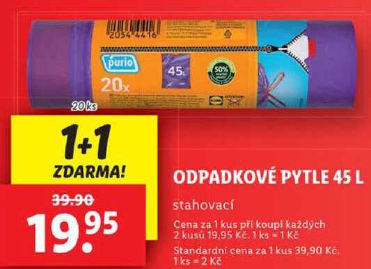 Odpadkové pytle 45 l, 20 ks