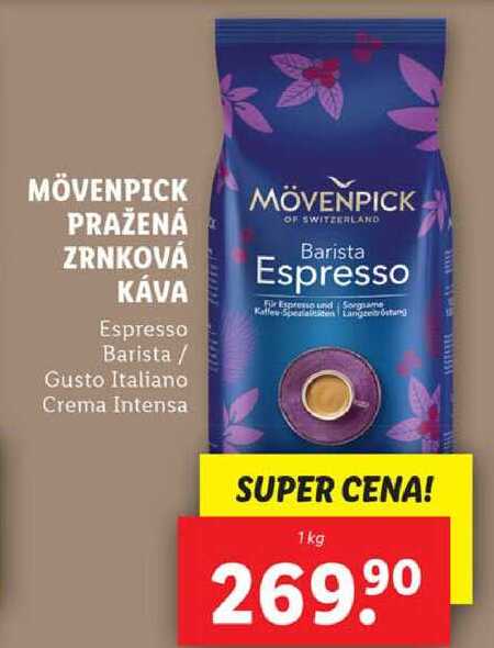 MÖVENPICK PRAŽENÁ ZRNKOVÁ KÁVA, 1 kg