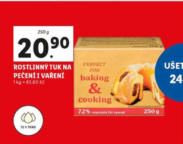 ROSTLINNÝ TUK NA PEČENÍ I VAŘENÍ, 250 g