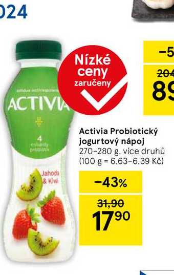 Activia Probiotický jogurtový nápoj, 270-280 g