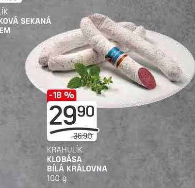 KLOBÁSA BÍLÁ KRÁLOVNA 100 g 