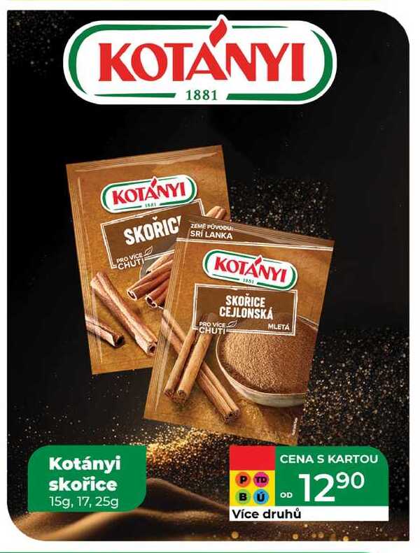 Kotányi skořice 15g, 17, 25g 