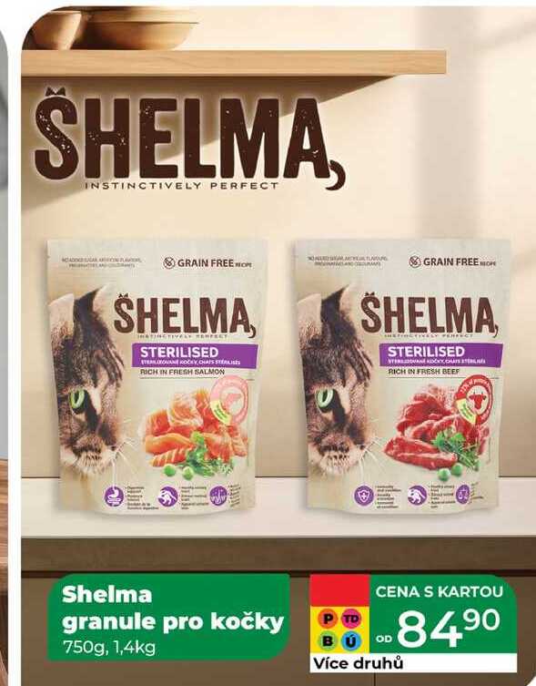 Shelma granule pro kočky 750g 