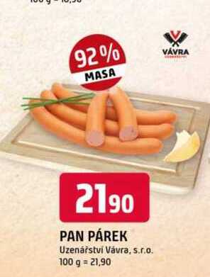 PAN PÁREK 100g