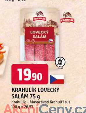 KRAHULIK LOVECKÝ SALAM 75 g 