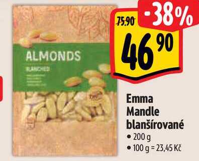 Emma Mandle blanšírované, 200 g 