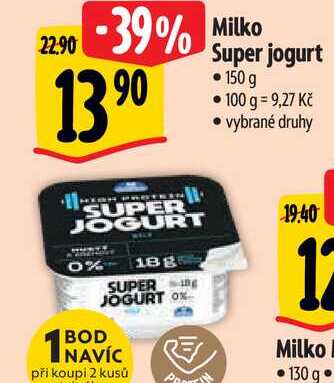 Milko Super jogurt, 150 g