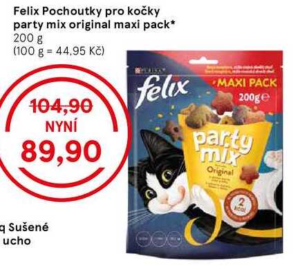 Felix Pochoutky pro kočky party mix original maxi pack, 200 g 