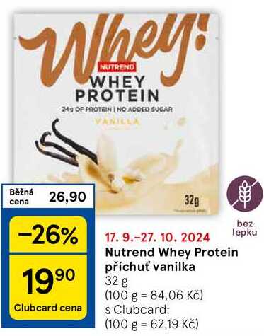 Nutrend Whey Protein příchuť vanilka, 32 g