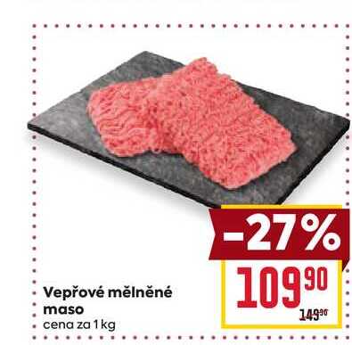 Vepřové mělněné maso cena za 1 kg