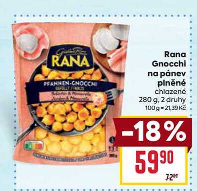 Rana Gnocchi na pánev plněné chlazené 280 g