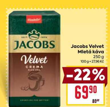 Jacobs Velvet Mletá káva 250 g 