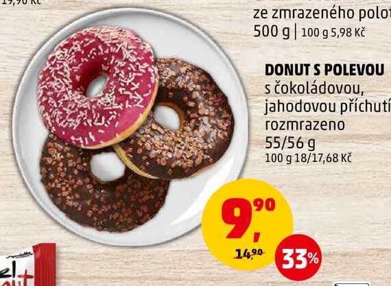 DONUT S POLEVOU s čokoládovou, 55/56 g